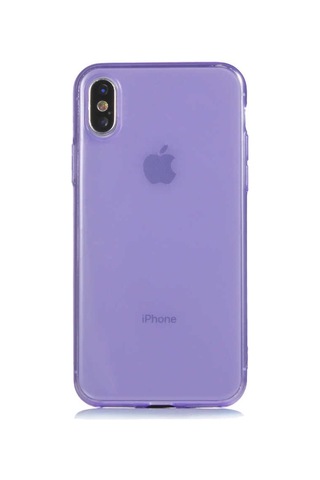 Apple Uyumlu iPhone XS 5.8 Kılıf Zore Mun Silikon-Mor