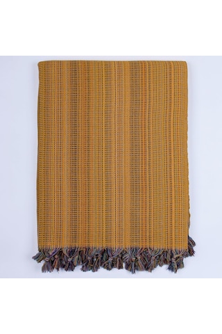 Püskül Boho Çift Kişilik Yatak Örtüsü Ve Pike /%100 Pamuklu İnce Hafif Yazlık Battaniye & Dekoratif Koltuk Çok Renkli