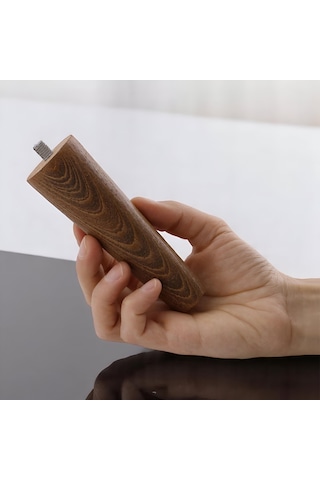 8 Adet Ahşap Ayak 12 Cm Ceviz M8 Civatalı Bağlantı Aparatlı Dolap Mobilya Koltuk Kanepe Destek Ayağı Ayakları Ceviz