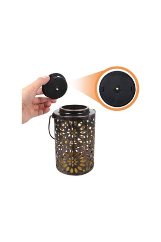 Ximistore9 Güneş Enerjili Demir İşlemeli Bahçe Aydınlatma Lambası, Dekoratif Ve Pratik Çözüm