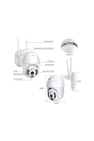 Apronix Apronx 3mp Ptz Speed Dome 2.8mm Wıfı Kablosuz 4g Ip Kamera Apx-wp70