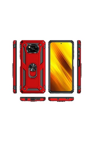 Xiaomi Poco X3 Kılıf Zore Vega Kapak-Siyah