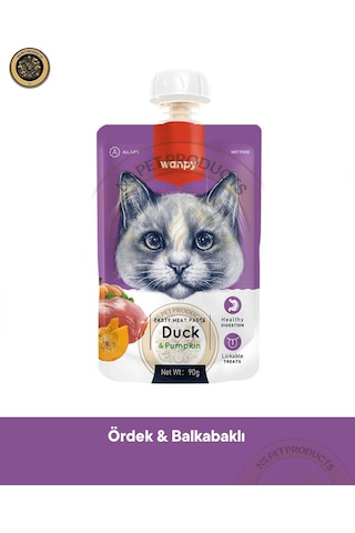 Wanpy Taze Ördekli&bal Kabaklı Kedi Et Ezmesi 90 Gr