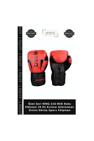 Özel Seri Ring-316-red Boks Eldiveni 16 Oz Kırmızı Antrenman Ürünü Dövüş Sporu Ekipman