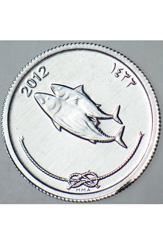 Maldivler 5 Laari 2012 Palamut Balığı Temalı. Çil.