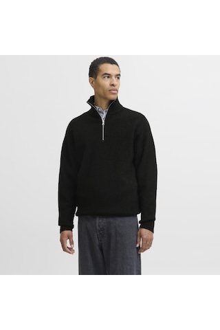 Jack & Jones Erkek Relaxed Fit Triko Pullover - Soho - 12278937 Siyah
