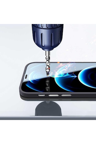 Apple Uyumlu iPhone 12 Pro Uyumlu Kılıf 360 Derece Full Koruma Kılıf Siyah -