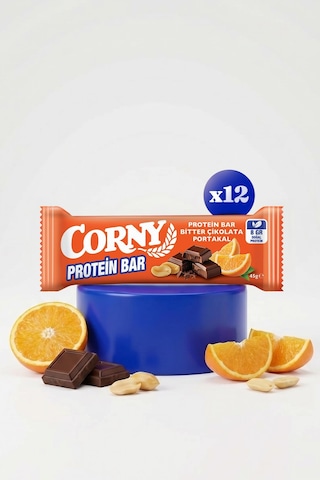 Corny Protein Bar Bitter Çikolata Portakallı 45gr X 12 Adet