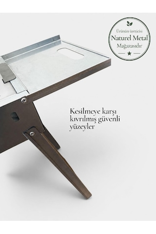 Tr Katlanabilir Galvaniz Metal Sehpalı Mangal 50 30cm Diğer