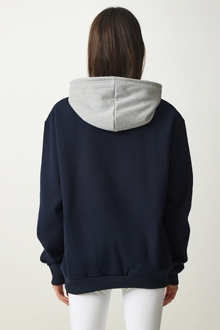 3'lu Paket Bej Gri Siyah Oversize Sweatshirt Laci Lacivert