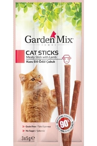 Garden Mix Kuzu Etli Kedi Stick Ödül 12'li 3 x 5 G