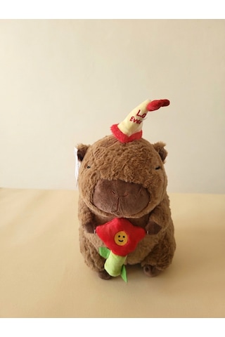 Peluş Kapibara 40 Cm Kahverengi