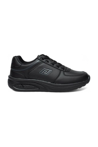 Parley 722-26 Deri Anatomik Bağcıklı Kadın Sneaker Siyah