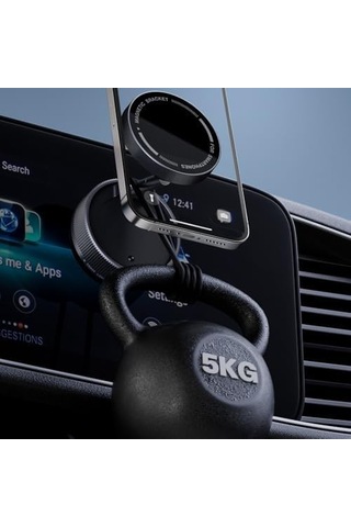 360 Dönebilen Manyetik Telefon Tutucu, Vakumlu Araç İçi Montaj, Universal Uyumlu