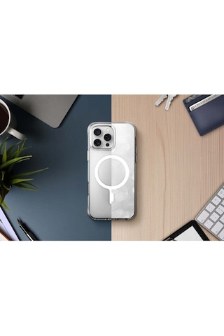 Apple Uyumlu iPhone 16 Pro Max Kılıf Lifepro Xtreme Serisi Anti fingerprint magsafe Özellik Magclick Clear