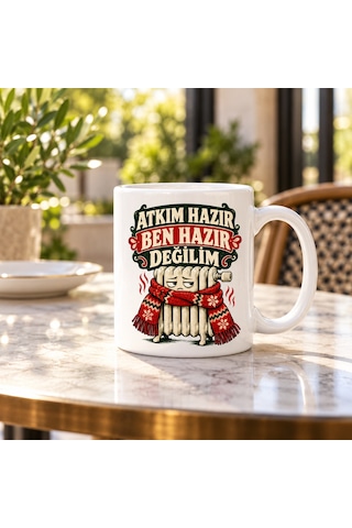 Dilaratrendhouse Kış Hazırlığı Tasarımlı Porselen Kupa - Model 833 Dlra