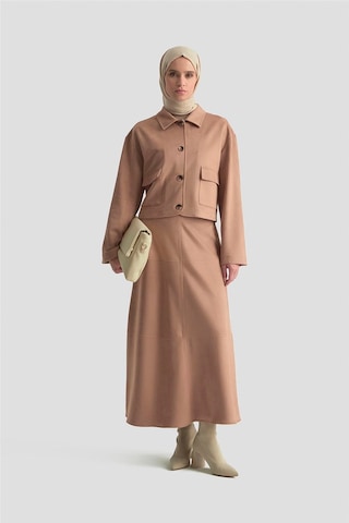 Armine Ceketli Süet Takım 25kd1703 Taba Taba