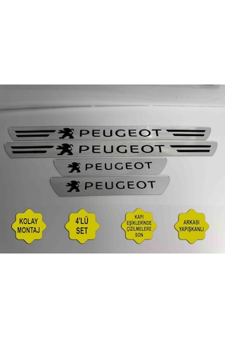 Peugeot Grubu Uyumlu Kapı Eşiği Koruyucu Ön - Arka 4'lü Set
