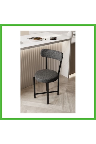 Vaveni Sandalye 1 Adet Keten Kumaş Metal Ayak Modern Mutfak Sandalyesi Cafe Balkon Ofis Teddy 9817 Anstrast Arz Çok Renkli