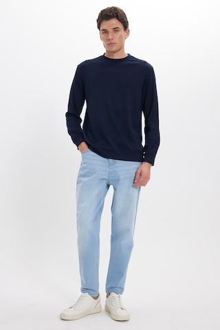Tudors Erkek Standart Fit Normal Kesim Uzun Kollu Ekstra Soft Modal Kumaş Bisiklet Yaka Lacivert Sweatshirt-50226