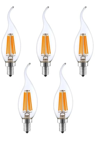 Rustik Kıvrık 4w E14 Led Ampul 400lm 5li Paket