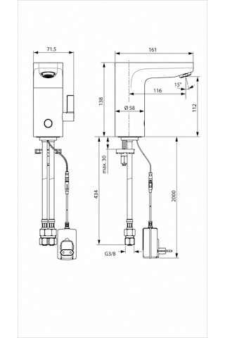 Ceraplus Sensörlü Lavabo Bataryası