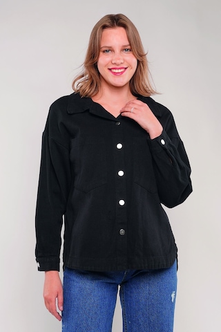 Gabria Gabardin Cepli Ceket Siyah