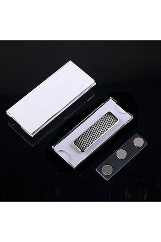 5 Adet Mıknatıslı Yakalık Isimlik - Manyetik Rozet Tutucu N11.24464