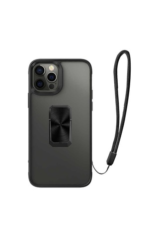 Apple Uyumlu iPhone 12 Pro Kılıf Zore V-bax Kapak Siyah