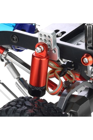 Youtek Kırmızı Alüminyum Amortisör + Tutucu Seti, 4 Adet, 11mm Çap, 65mm Uzunluk -顽皮龙皮卡 C14 C24 Uyumlu