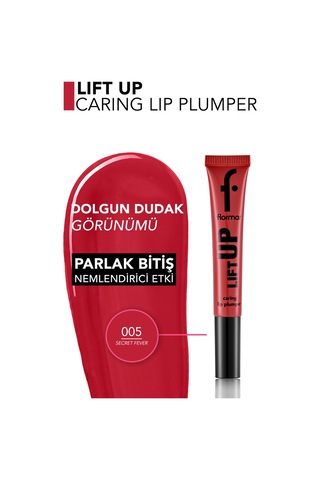 Flormar Lift Up Dolgun Görünüm Veren & Hyaluronik Asit Etkili Dudak Parlatıcısı 005 Secret Fever