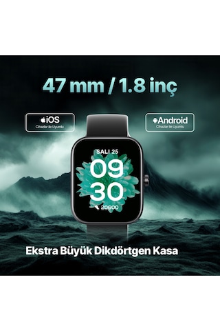 Ttec 2S09WS Tempus 47 MM Dikdörtgen Kasa Akıllı Saat