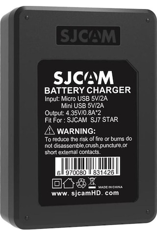 Sjcam SJ7 Star ikili Batarya Şarj Cihazı