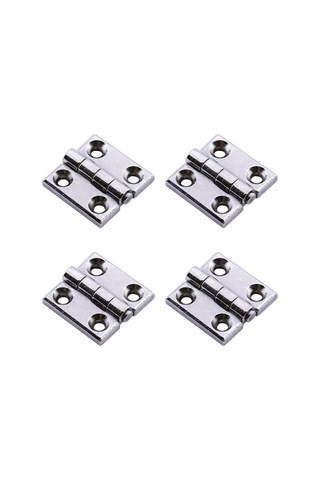 Metal 30x30 Mm 4 Adet Yaprak Menteşe Gümüş Krom Kapi Pencere Dolap Mobilya Kapak Menteşe Bağlantı Diğer