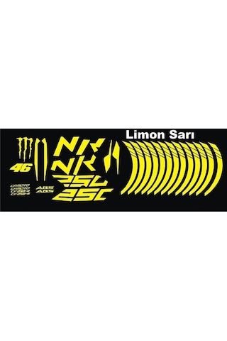 Yeni Özel Motosiklet Jant Şeridi Sticker Set Cf Nk 250 Sarı Sağ-sol/ön-arka