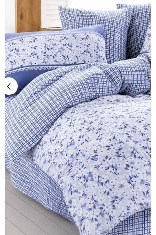 Kıngcotton Pamukören Çift Kişilik Renk Seçenekli Pike Seti 200x230 Cm Yazlık Yatak Örtüsü Mavi Çiçekli