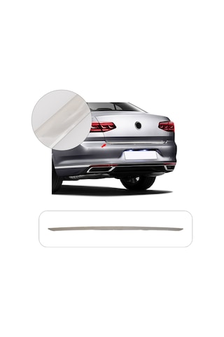 Volkswagen Passat B8.5 Uyumlu 2019 ve Üzeri Krom Bagaj Alt Çıtası Paslanmaz  Çelik