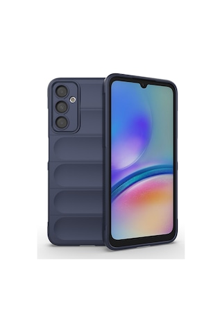 Galaxy A16 Kılıf Esnek Tpu Oyuklu Arka Yüzey Tasarımlı Zore Etnik Silikon Kapak Lacivert