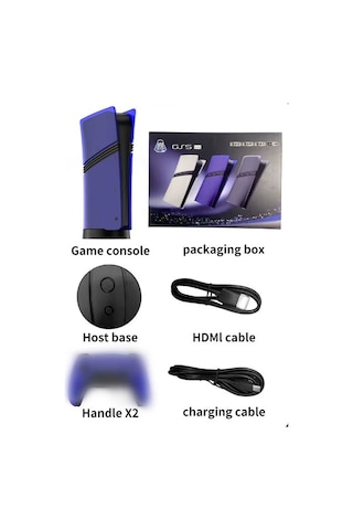 Hadron Gs5 Ultra Retro Oyun Konsolu Ps2, Psp, Ps1 128 Gb Çift Gamepad Mavi Renk