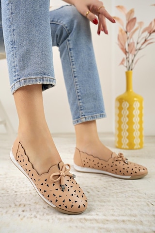 Nesil Shoes Canpa 228 Nude Delikli Yazlık Günlük Kadın Babet-nude Ten