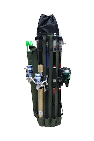 Powerex Haki Balıkçı Sırt ve Kamış Olta Çantası