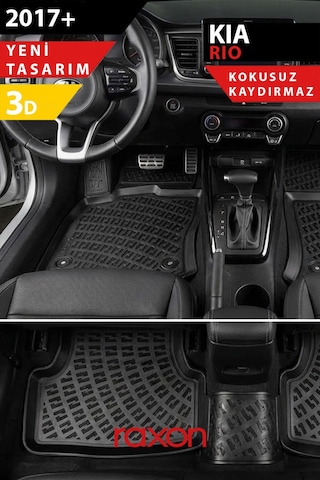 Kia Rio 2017+ 3d Havuzlu Paspas 5 Parça Tam Uyumlu, Su Geçirmez