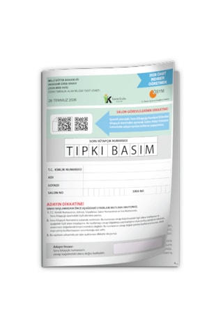 2026 Meb-ags Öabt Rehber Öğretmenliği Ösym Tıpkı Basım Kitapçığı Türkiye Geneli Deneme