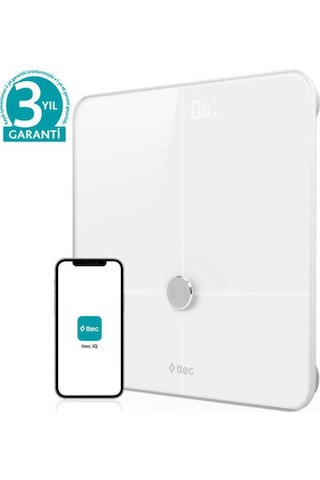 Ttec Sensi Pro Ito Camlı Yağ Ölçer Ve Vücut İzli Hassas Sensörlü Akıllı Tartı / Baskül