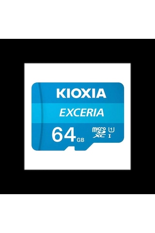Kıoxıa 64gb Exceria, Lmex1l064gg2, Uhs-1, Cl10, 100mb/s, Microsd Kart Bellek Sd Adaptörlü