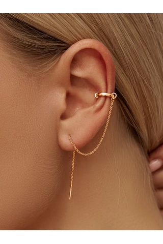 Zoloto Russkih Uzun, 925 Ayar Gümüş Kaplama Zincirli Bilezik 49362457 Altın