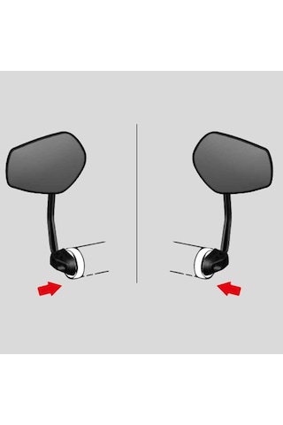 Lexis Flank 104 Universal Gidon Ucu Bağlantılı Bisiklet/e-bike/e-scooter/atv/motosiklet Aynas