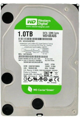 WD Caviar Green WD10EADS 3.5" 1 TB 7200 RPM 32 MB SATA 3 HDD