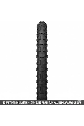20 Jant Bisiklet Dış Lastik 20x1.75 1.90 1.95 2.125 Uyumlu Çocuk Bisikleti Mtb Dişli Lastiği 1 Adet
