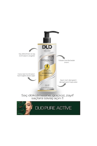 Duo Pure Active Herbal Extract Saç Dökülmesine Karşı Saç Bakım Maskesi 250 ML